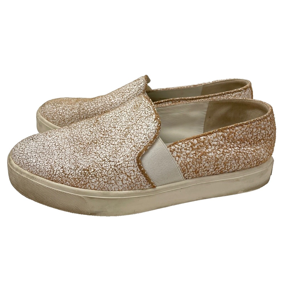 Vince Slip On Sneaker Womens 5 Platform Heel Elastic Sides Geometric Print